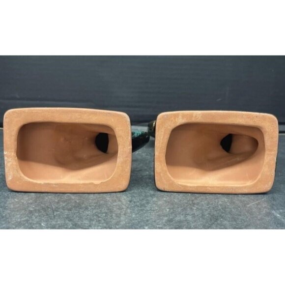 Pair Of Blue Mountain Pottery Rearing Horse Book Ends. Beautiful Blue/Aqua Hue! - Picture 4 of 4